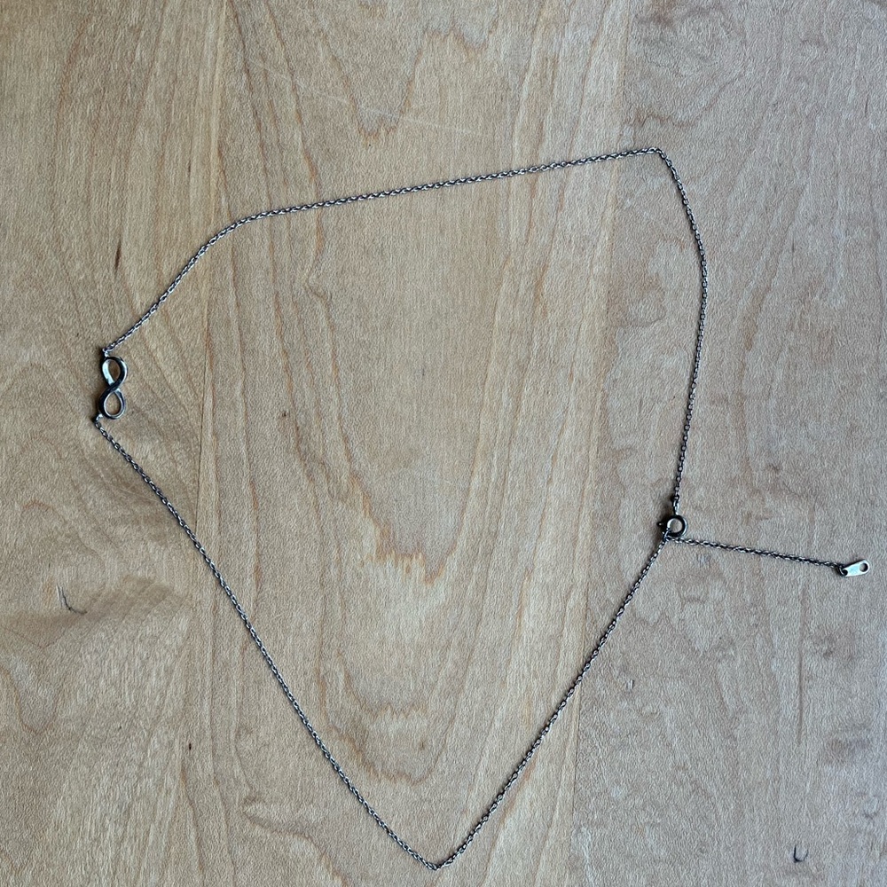 Sterling Silver Infinity Adjustable Length Neckla… - image 3